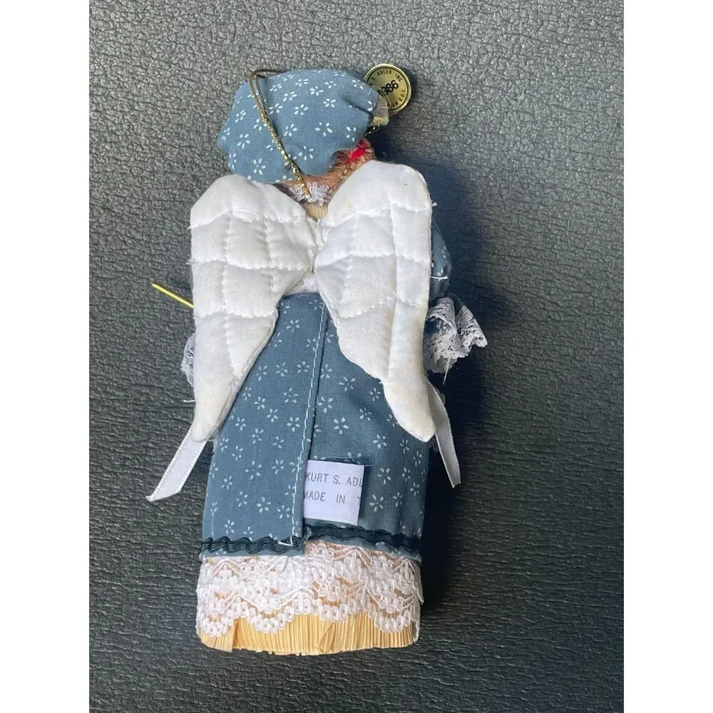 Vintage 1986 Kurt S Adler Straw Dutch Girl Christmas Ornament Folk Art